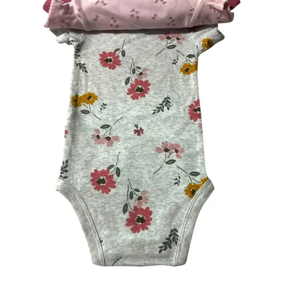 Carter's Baby Girls 3 Piece Bodysuit Set 6-9 Months Short Sleeve Daddys Girl - Picture 4 of 6